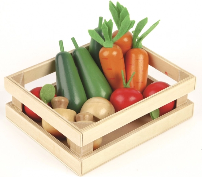 Tidlo wooden crate with vegetables