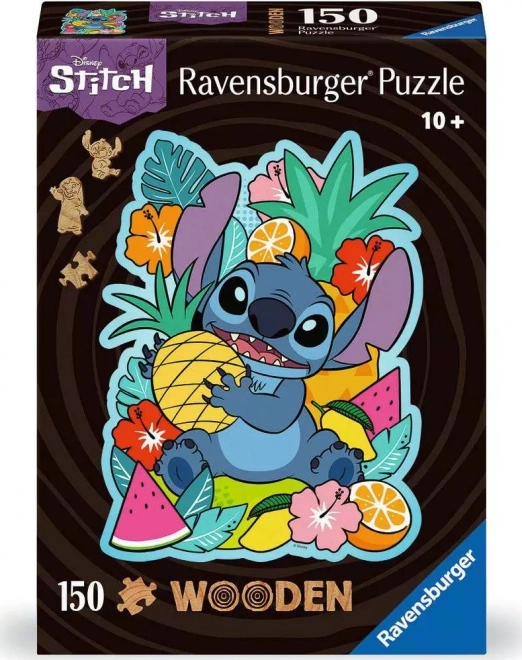 Puzzle sagomato in legno Ravensburger Disney: Stitch 150 pezzi