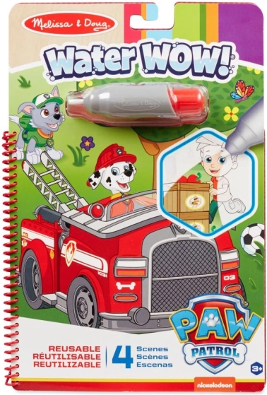 Pittura magica ad acqua PAW PATROL – album da colorare con penna ad acqua, 19 × 28 cm, 4 fogli