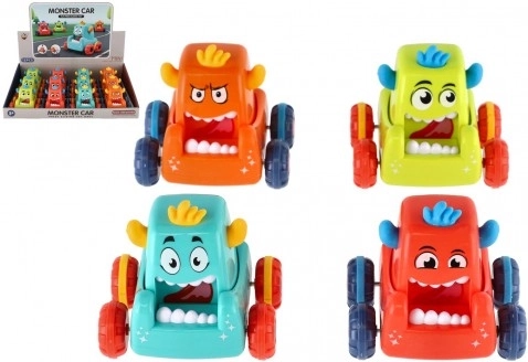Squeeze-and-Go Monster Car 9 × 8 cm, mix of 4 colors