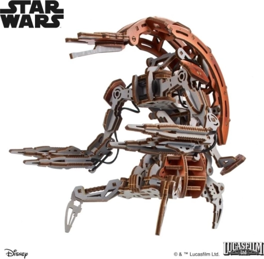 Ugears Puzzle mécanique 3D en bois Star Wars Droideka