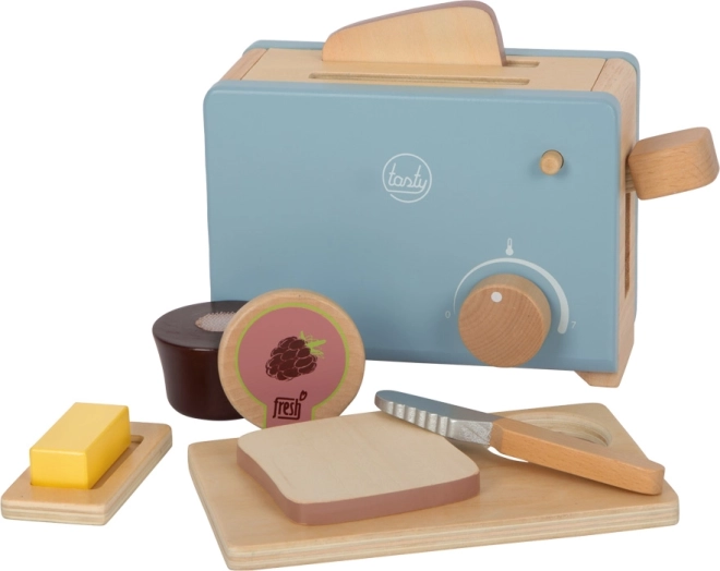 Wooden toaster with accessories Tasty small foot