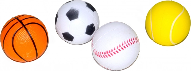 Mini ball 6.5 cm from soft rubberized foam