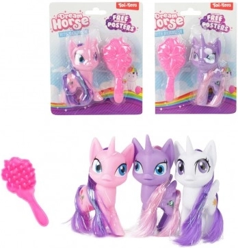 Mini unicorno pettinabile con pettine 10 cm