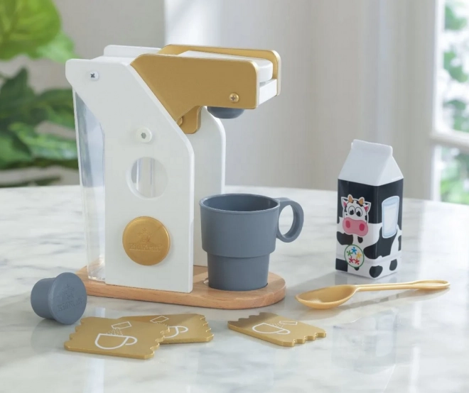 Children's coffee maker with accessories – gold KIDKRAFT