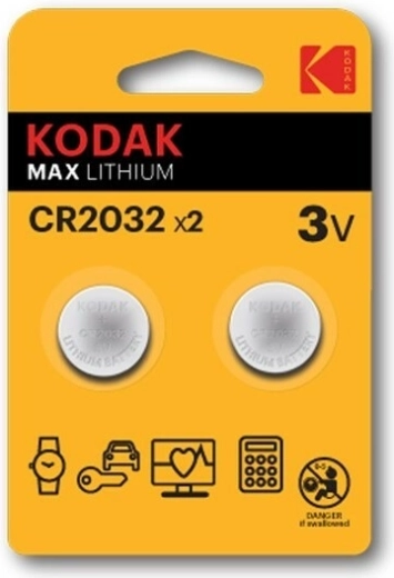 Pile bouton lithium KODAK CR2032 3 V, lot de 2