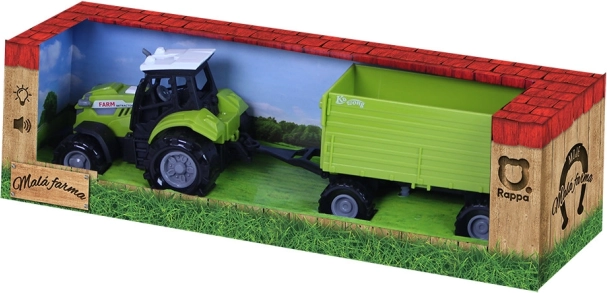 Traktor z zvokom in svetlobo s prikolico