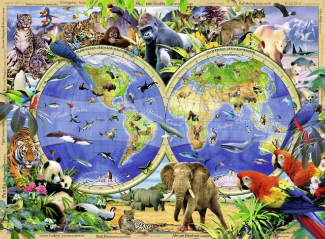 Ravensburger puzzel Wereld van wilde dieren XXL 300 stukjes
