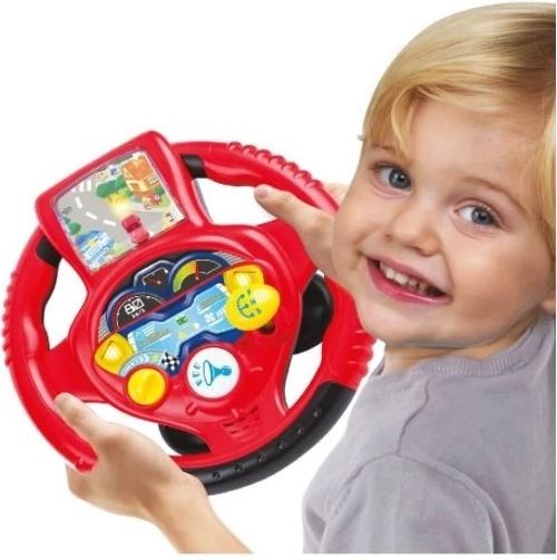 Moving display with lights and horn