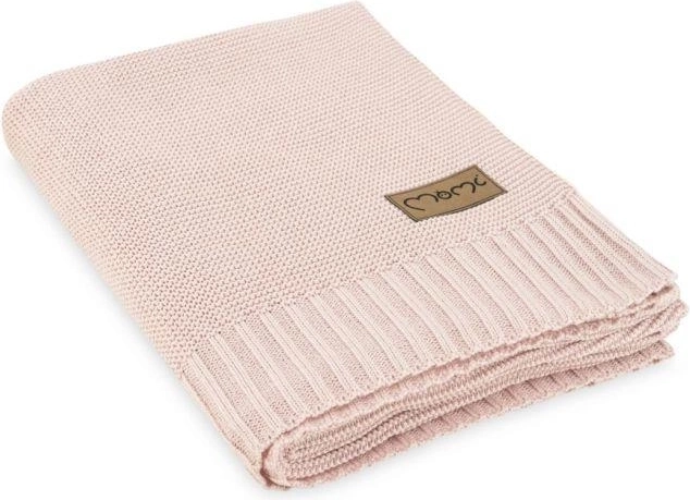 MoMi HUG Knitted Baby Blanket Pink