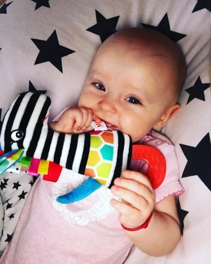 Teething relief thanks to the silicone teether