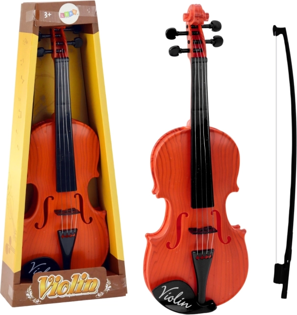 Kinder viool met bruine strijkstok