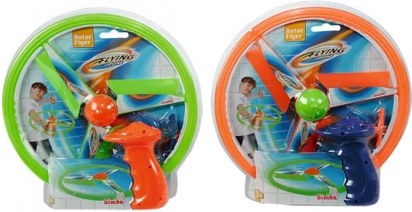 latający dysk na sznurek – kolorowy plastikowy