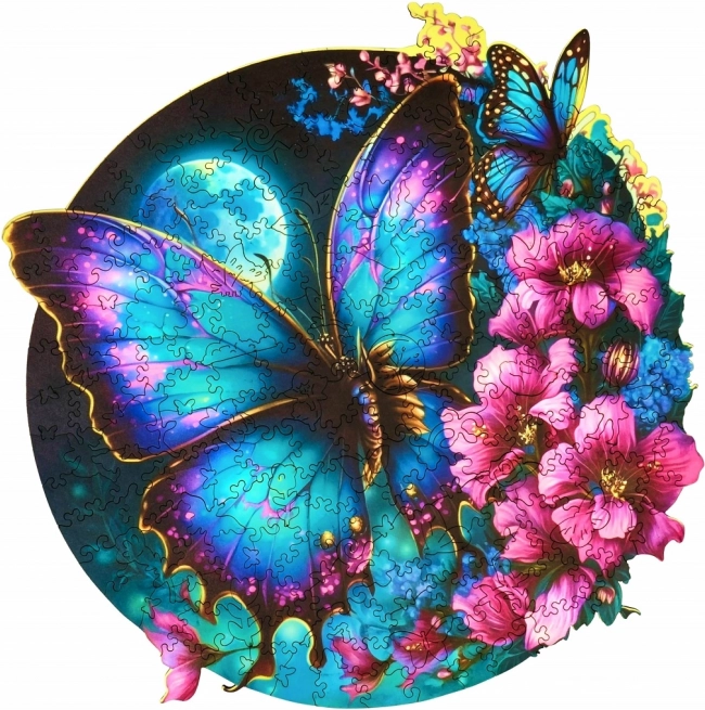 EscapeWelt Puzzle en bois luminescent Papillon 200 pièces