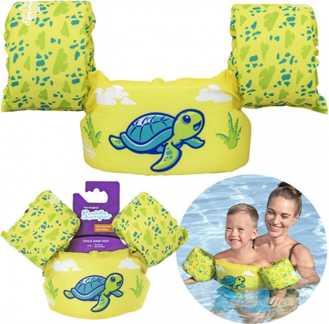 Giubbotto galleggiante per bambini con braccioli BESTWAY Puddle Jumper tartaruga 15–30 kg