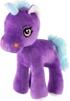 Unicorno di peluche viola 20 cm
