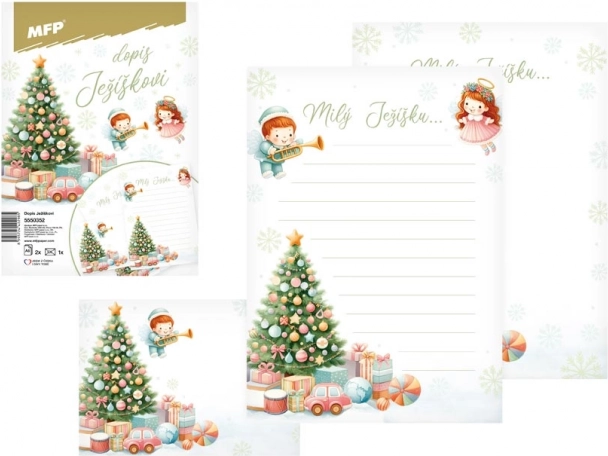 Lettre au Petit Jésus – papier à lettres de Noël pour enfants et adultes