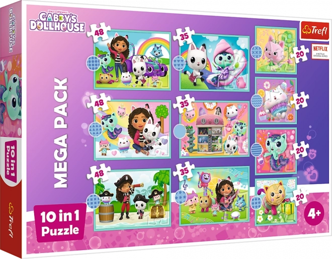 Trefl Puzzle Pro Gyerekeknek Gabi Macskás Háza 10 az 1-ben