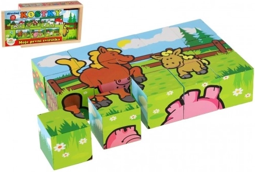 Holzbausteine Meine ersten Tiere