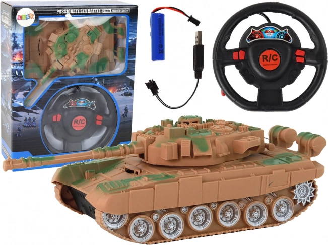 Carro armato telecomandato con effetti luminosi e sonori