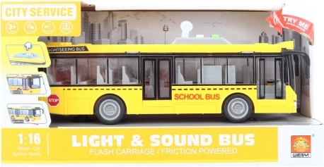 Bus scolaire à piles avec lumières et sons