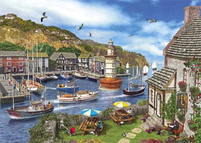Puzzel Baai met Vuurtoren 1000 stukjes GIBSONS