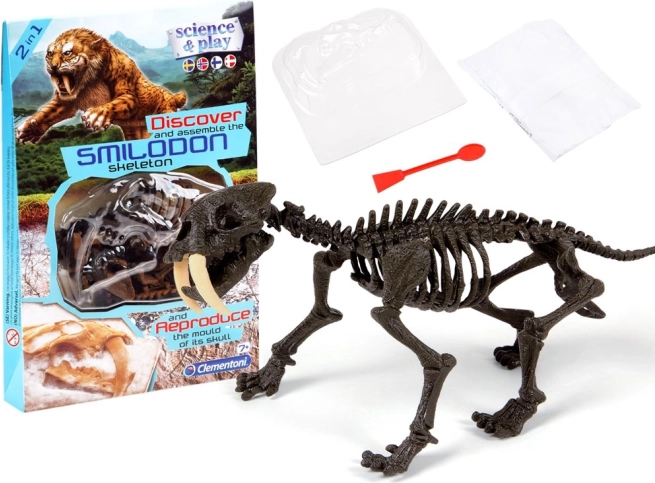 Clementoni Smilodon - Squelette à construire du tigre à dents de sabre