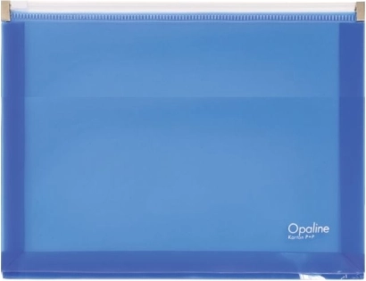 Pochette zippée A5 Opaline bleu