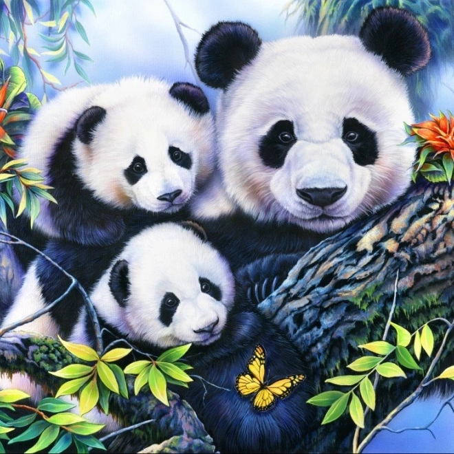 Puzzle Pandy rodina 1000 dielikov