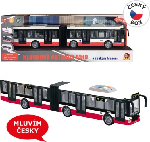 Stadtbus mit Schwungrad 44 cm, spricht Tschechisch und kündigt Haltestellen an