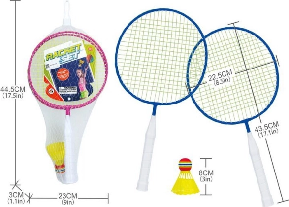 Ensemble de badminton avec raquettes et volant