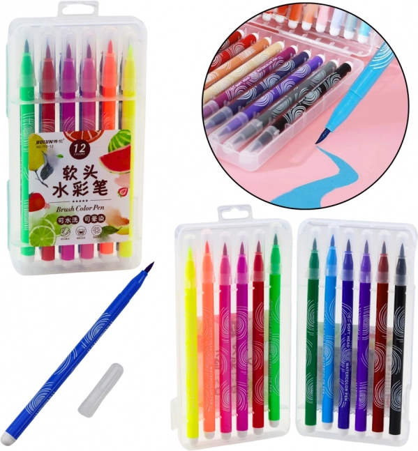 Watercolor Markers in Organizer 12 Colors