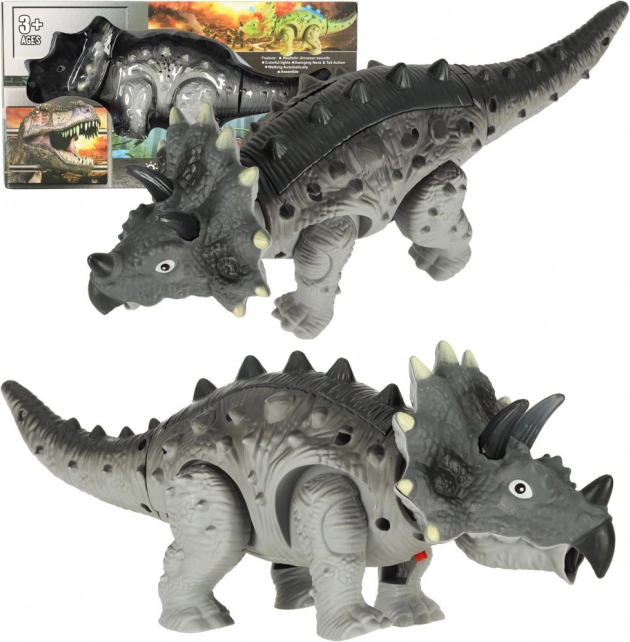 Dinosaure interactif Tricératops à piles