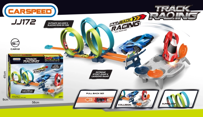 Race track for two cars