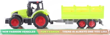 Tracteur en plastique avec remorque de balles