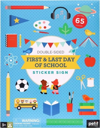 Petit Collage herbruikbare stickers Eerste en laatste schooldag
