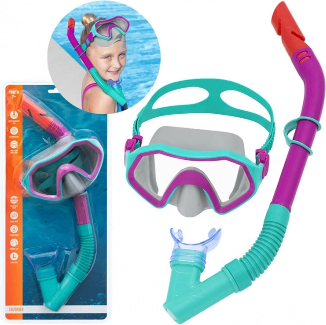 Bestway Hydro Swim maska a šnorchel pre deti – Tyrkysová