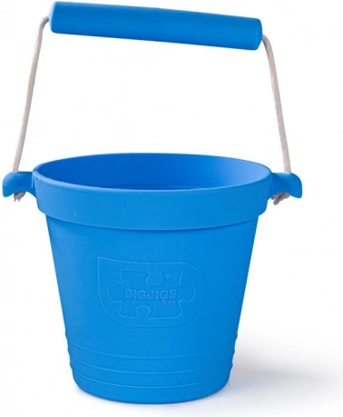 Bigjigs Toys secchiello da spiaggia per bambini - blu