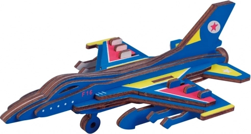 Drewniane 3D puzzle samolot bojowy