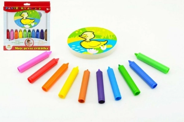 Crayons de bain Mes premiers animaux avec éponge