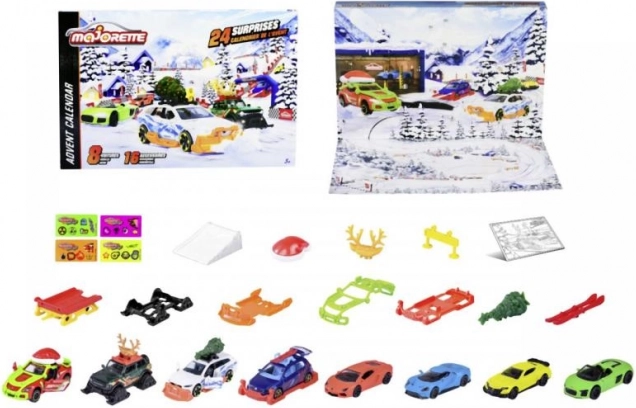 Majorette julekalender 2024 med biler 1:64