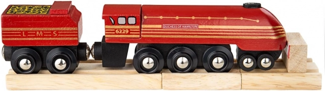 Wooden Locomotive Duchess of Hamilton with Tracks BIGJIGS RAIL