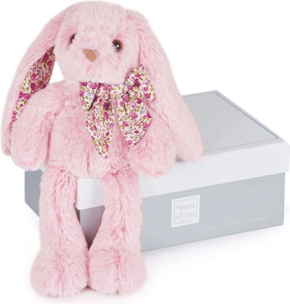 Roze pluchen konijntje 25 cm – DOUDOU HISTOIRE D’OURS