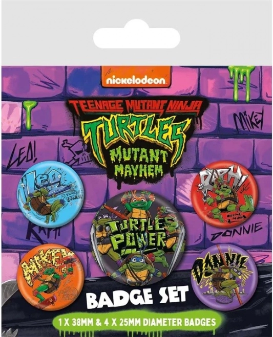 Set odznaků Ninja želvy