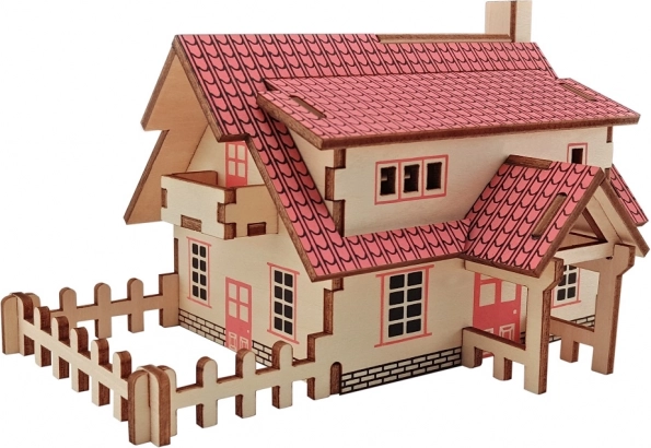 WOODCRAFT drewniane puzzle 3D ranczo