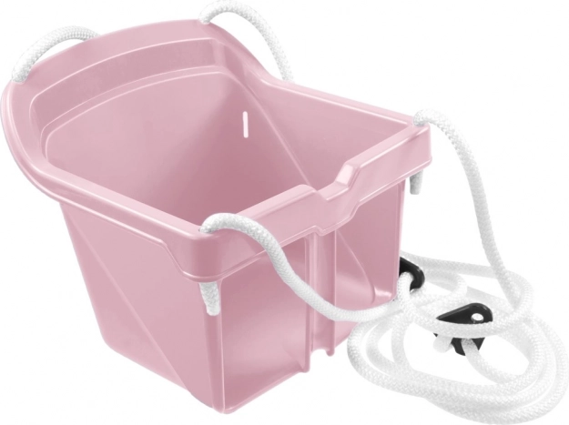 Kunststof kinderschommel met veiligheidsbeugel, roze