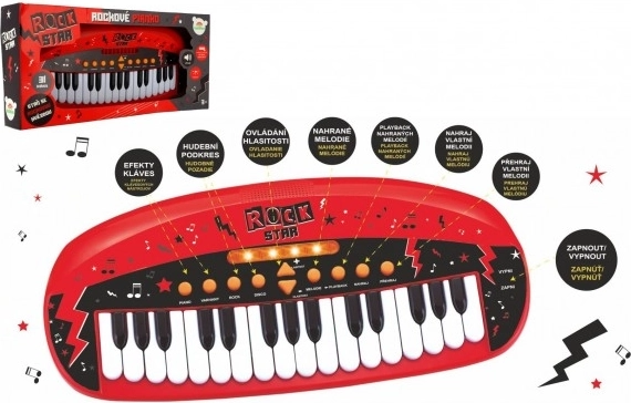Dziecięce pianino ROCK STAR z 31 klawiszami