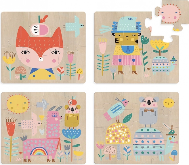 Vilac wooden puzzle developing story