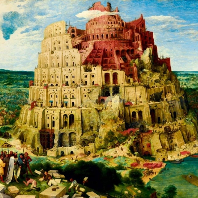 Puzzle Stavebnica Babylonskej veže 1000 dielikov