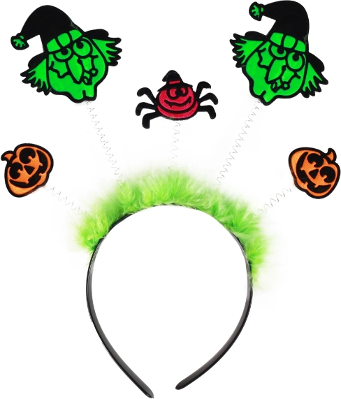 Haarband met pompoenen en heksen